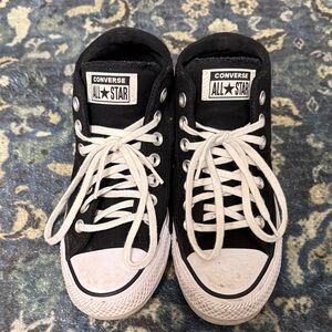 Converse women’s  Black and White High-Top Sneakers